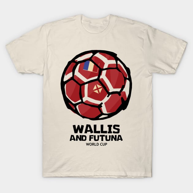 Wallis and Futuna Football Country Flag T-Shirt by KewaleeTee